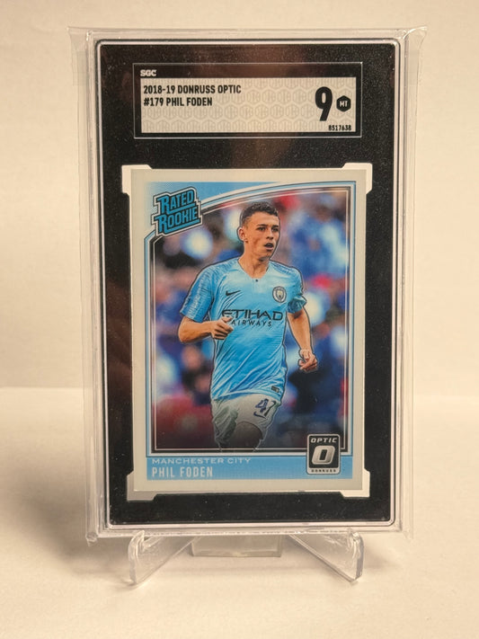 2018-19 Donruss Optic Phil Foden Rated Rookie SGC 9