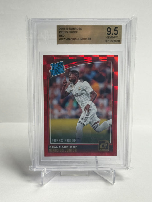 2018-19 Donruss Press Proof Red Vinicius Junior #177 BGS 9.5