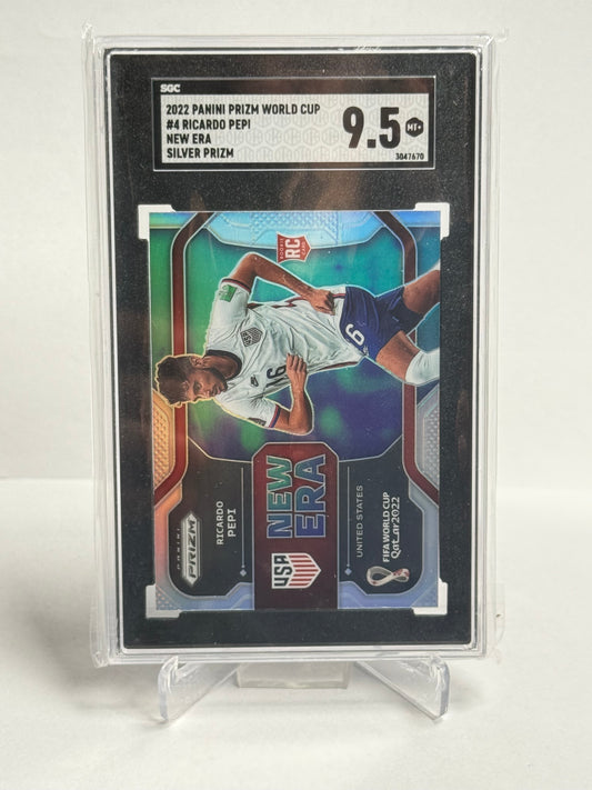 2022 Panini Prizm World Cup Ricardo Pepi New Era Silver Prizm #4 SGC 9.5