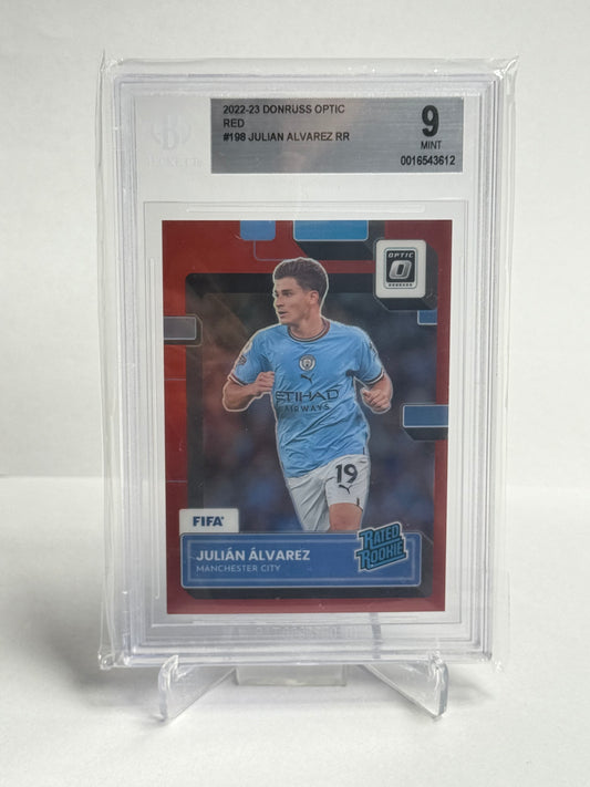 2022-23 Donruss Optic Red Julian Alvarez #198 BGS 9