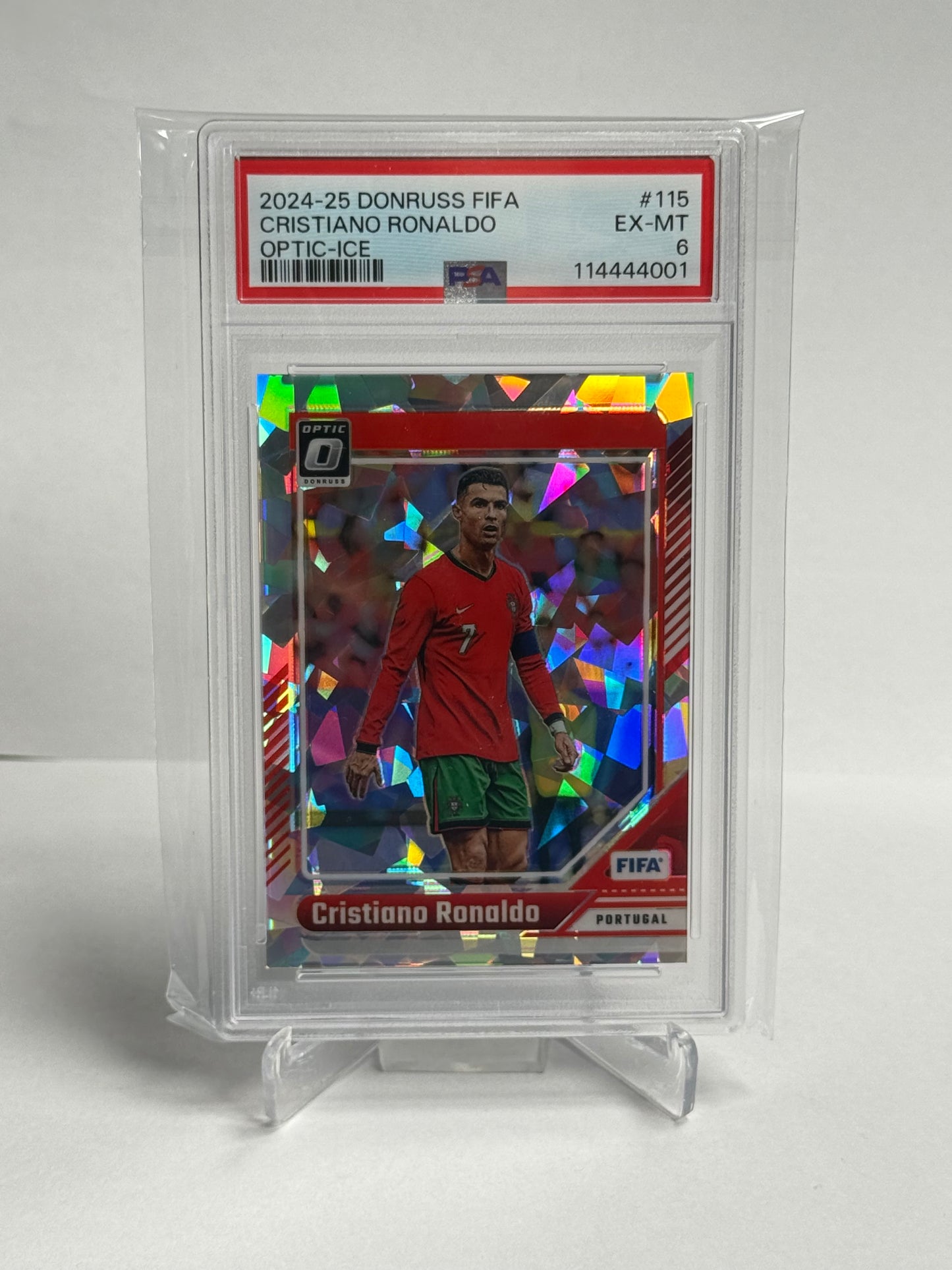 2024-25 Donruss FIFA Cristiano Ronaldo Optic Ice PSA 6