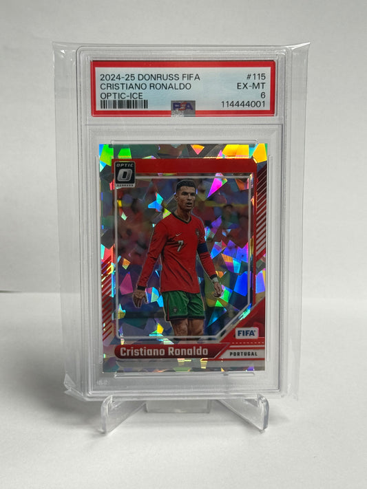 2024-25 Donruss FIFA Cristiano Ronaldo Optic Ice PSA 6
