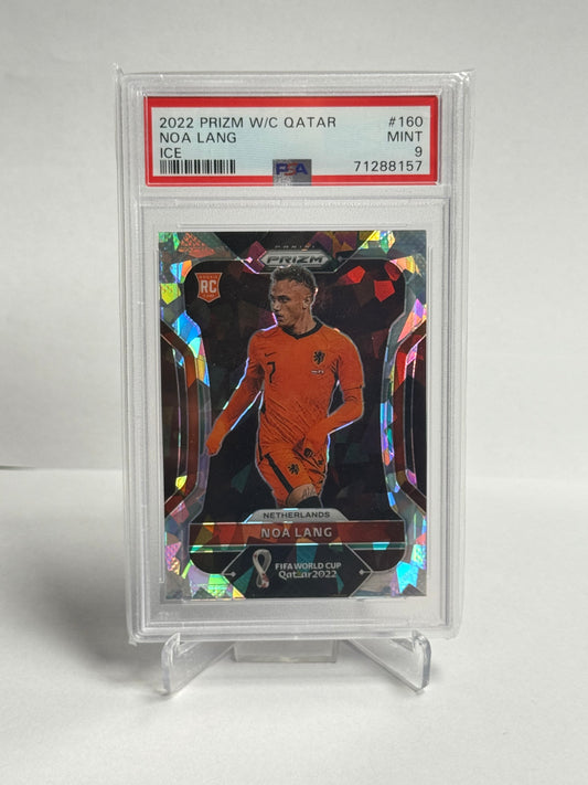 2022 Panini Prizm World Cup Qatar Noa Lang Ice PSA 9