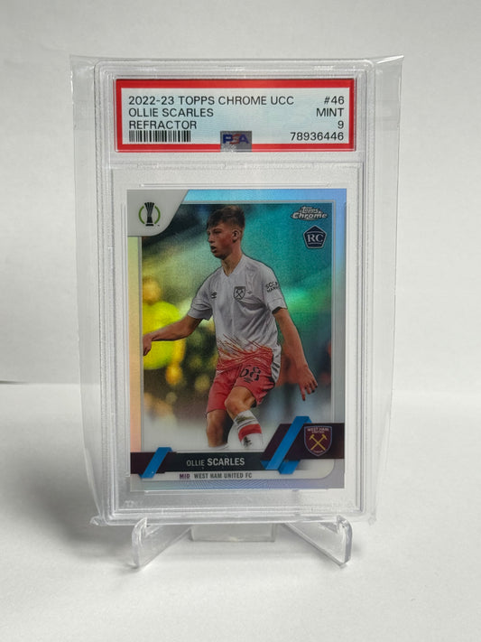 2022-23 Topps Chrome UCC Ollie Scarles Refractor PSA 9