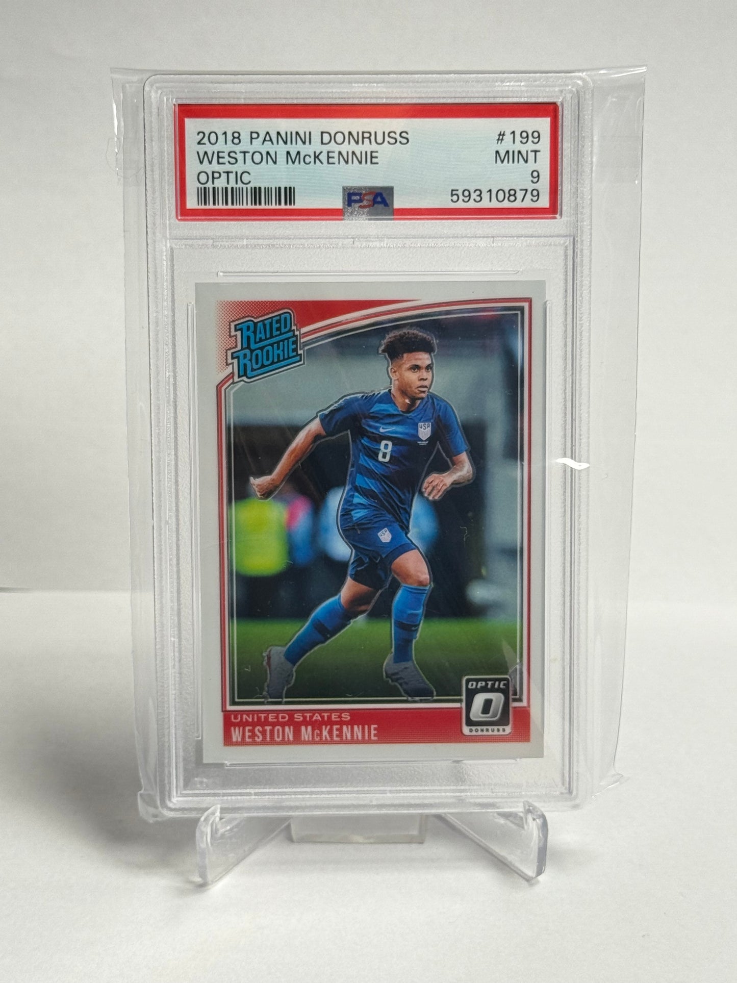 2018 Panini Donruss Optic Weston McKennie Rated Rookie PSA 9