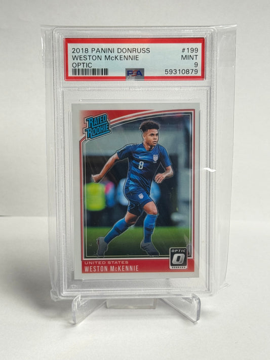 2018 Panini Donruss Optic Weston McKennie Rated Rookie PSA 9