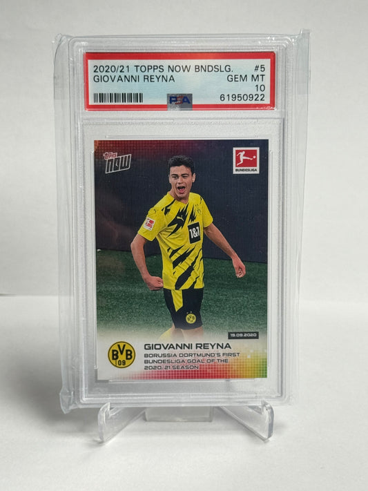 2020-21 Topps Now Bundesliga Giovanni Reyna PSA 10