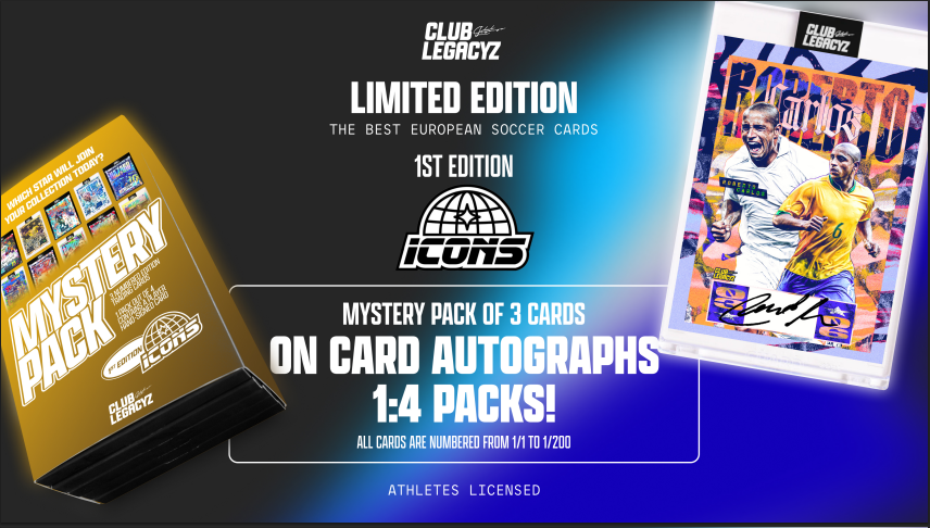 2025 Club Legacyz Icons 1st Edition Soccer Cards