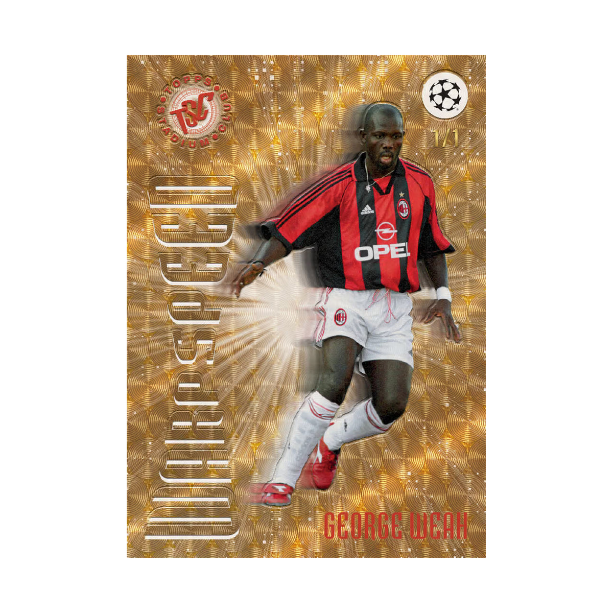 Produsentens korteksempel: George Weah, Star Attitude. Ikke garantert innhold i valgt boks eller pakke.