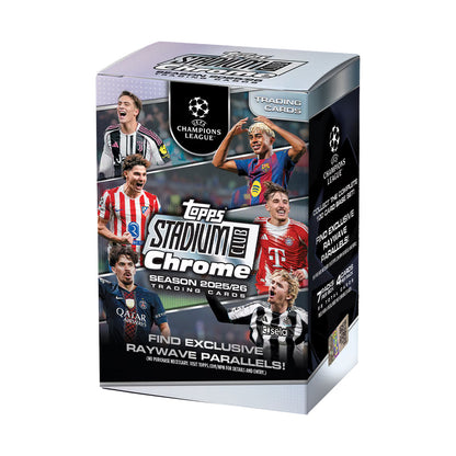 2025/26 Topps Stadium Club Chrome UEFA Champions League Value Boks, forseglet boks.