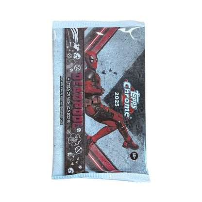 2025 Topps Chrome Deadpool Value. Forseglet Value pakke med 4 kort.