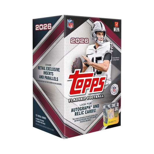 2026 Topps Flagship Football Blaster. Original emballasje for hel boks.