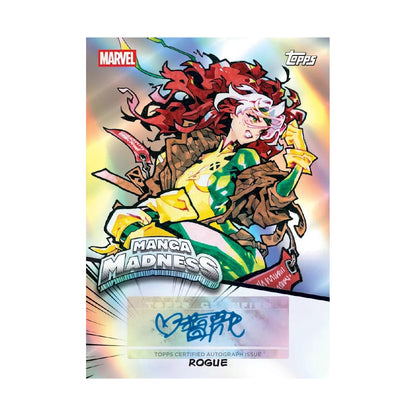 2026 Topps Neon Marvel Hobby. Manga Madness artistautograf Rose Besch. Produsentens eksempel, ikke garantert innhold. – Break #1633