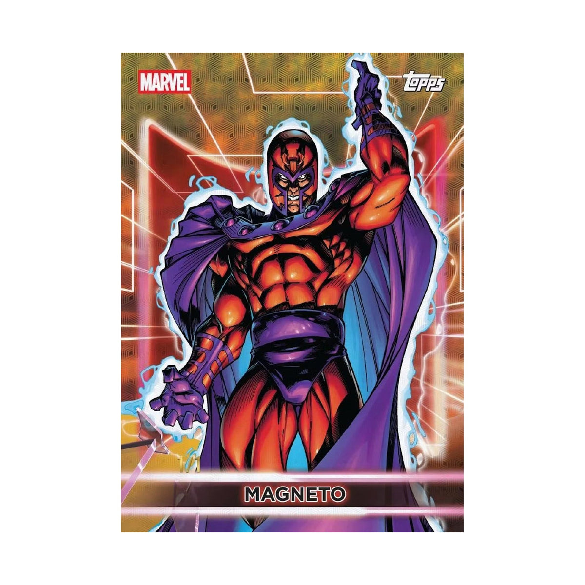 2026 Topps Neon Marvel Hobby. Magneto basekort. Produsentens eksempel, ikke garantert innhold. – Break #1633