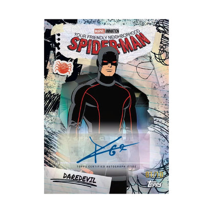 2026 Topps Neon Marvel Hobby. Daredevil artistautograf. Produsentens eksempel, ikke garantert innhold. – Break #1633