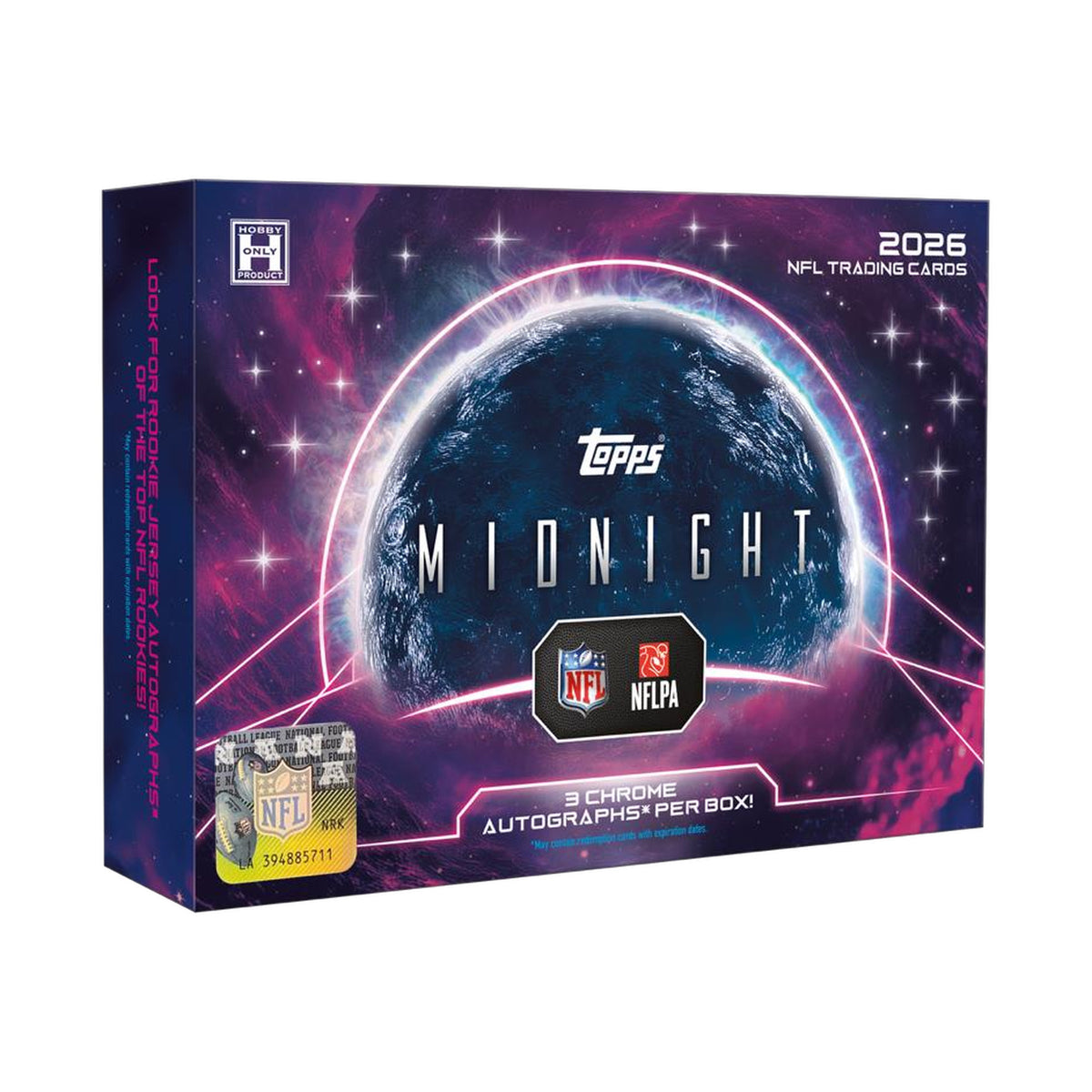2026 Topps Midnight Football Hobby boks, produsentens produktbilde