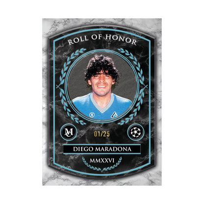 2025/26 Topps UEFA Museum Collection Soccer Hobbyboks korteksempel 2. Produsentens eksempel, ikke garantert innhold