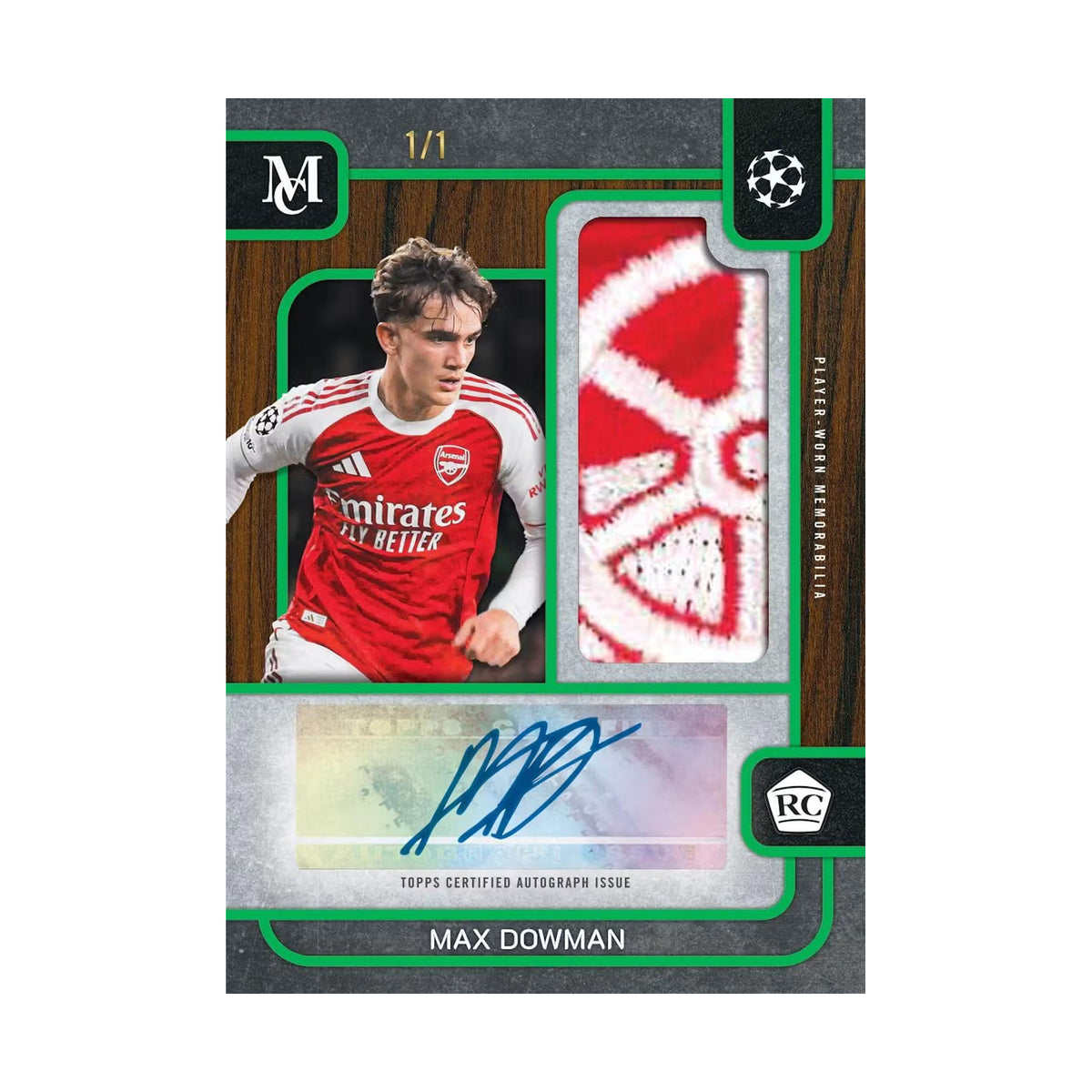 2025/26 Topps UEFA Museum Collection Soccer Hobbyboks korteksempel 3. Produsentens eksempel, ikke garantert innhold