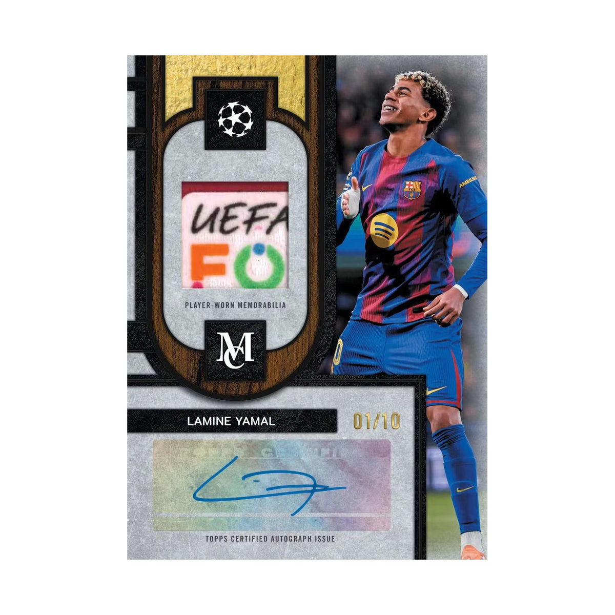 2025/26 Topps UEFA Museum Collection Soccer Hobbyboks korteksempel 4. Produsentens eksempel, ikke garantert innhold
