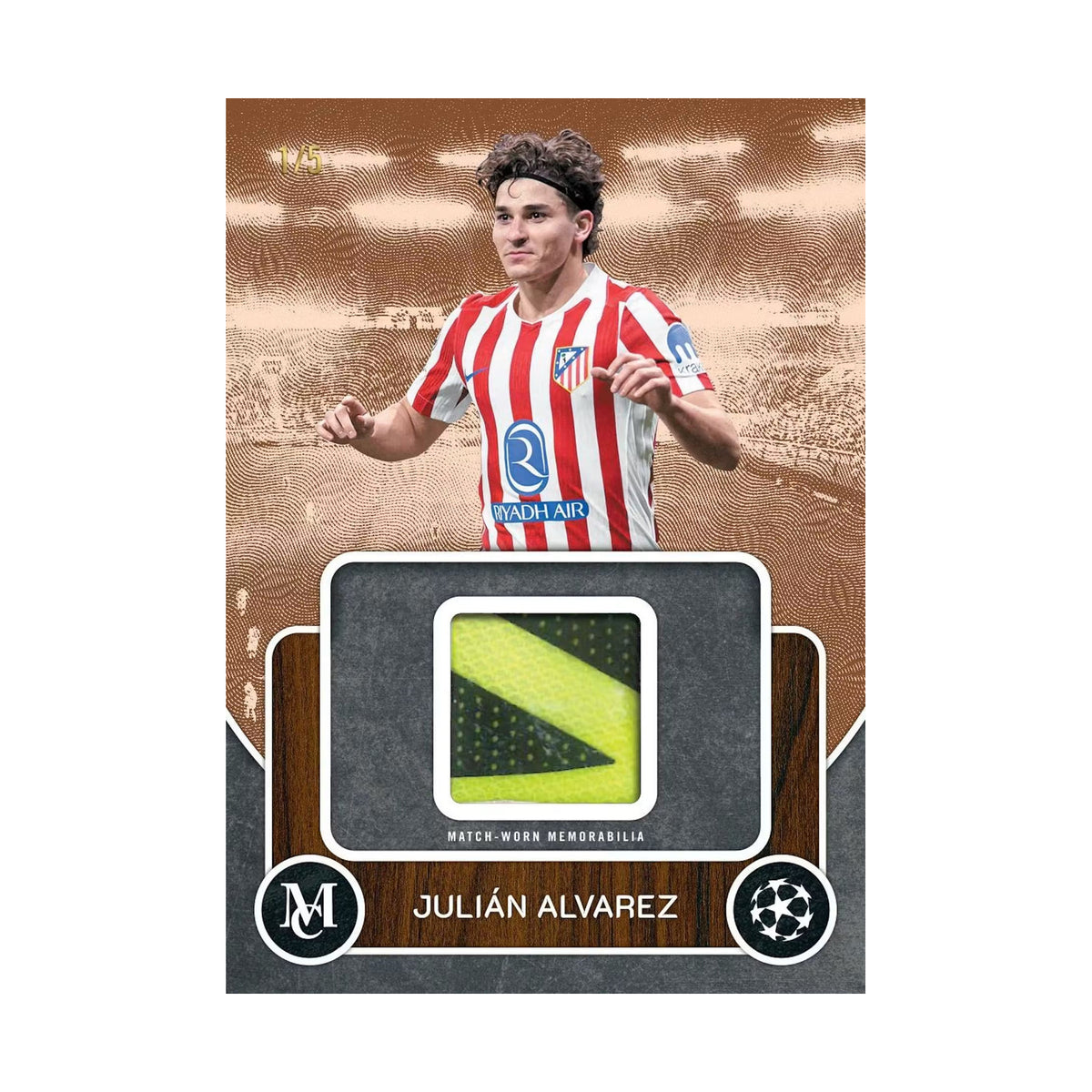 2025/26 Topps UEFA Museum Collection Soccer Hobbyboks korteksempel 6. Produsentens eksempel, ikke garantert innhold