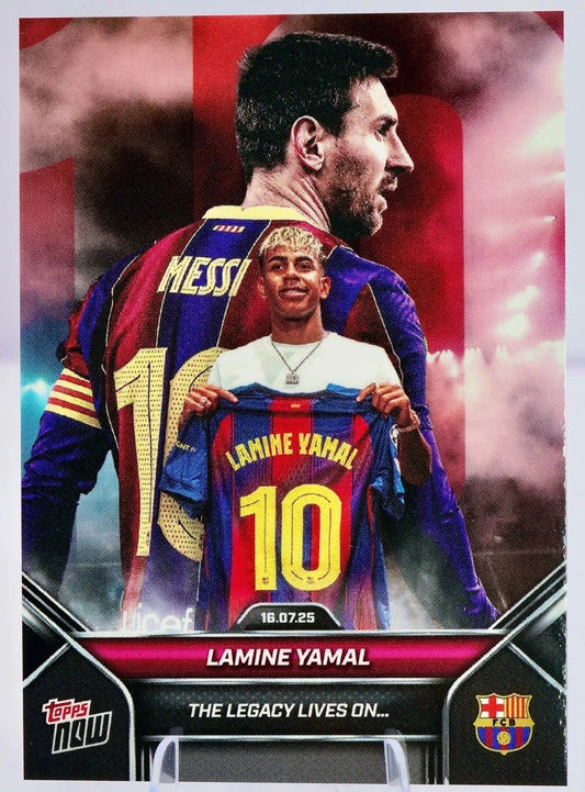 2025 Topps Now LIONEL MESSI LAMINE YAMAL The Legend Lives On #002 16.07.25