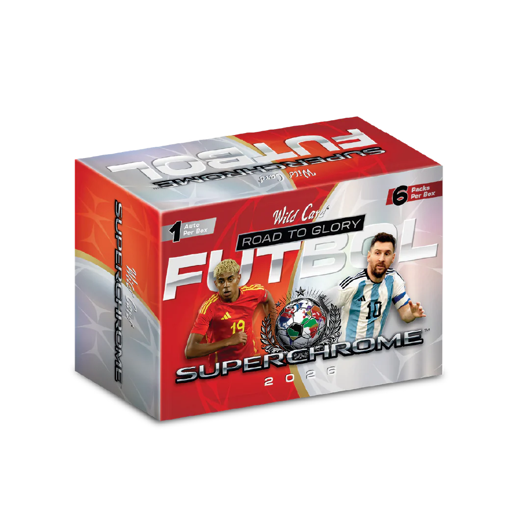 2026 Wild Card SuperChrome Soccer Road to Glory boks