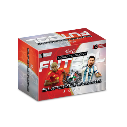 2026 Wild Card SuperChrome Soccer Road to Glory boks